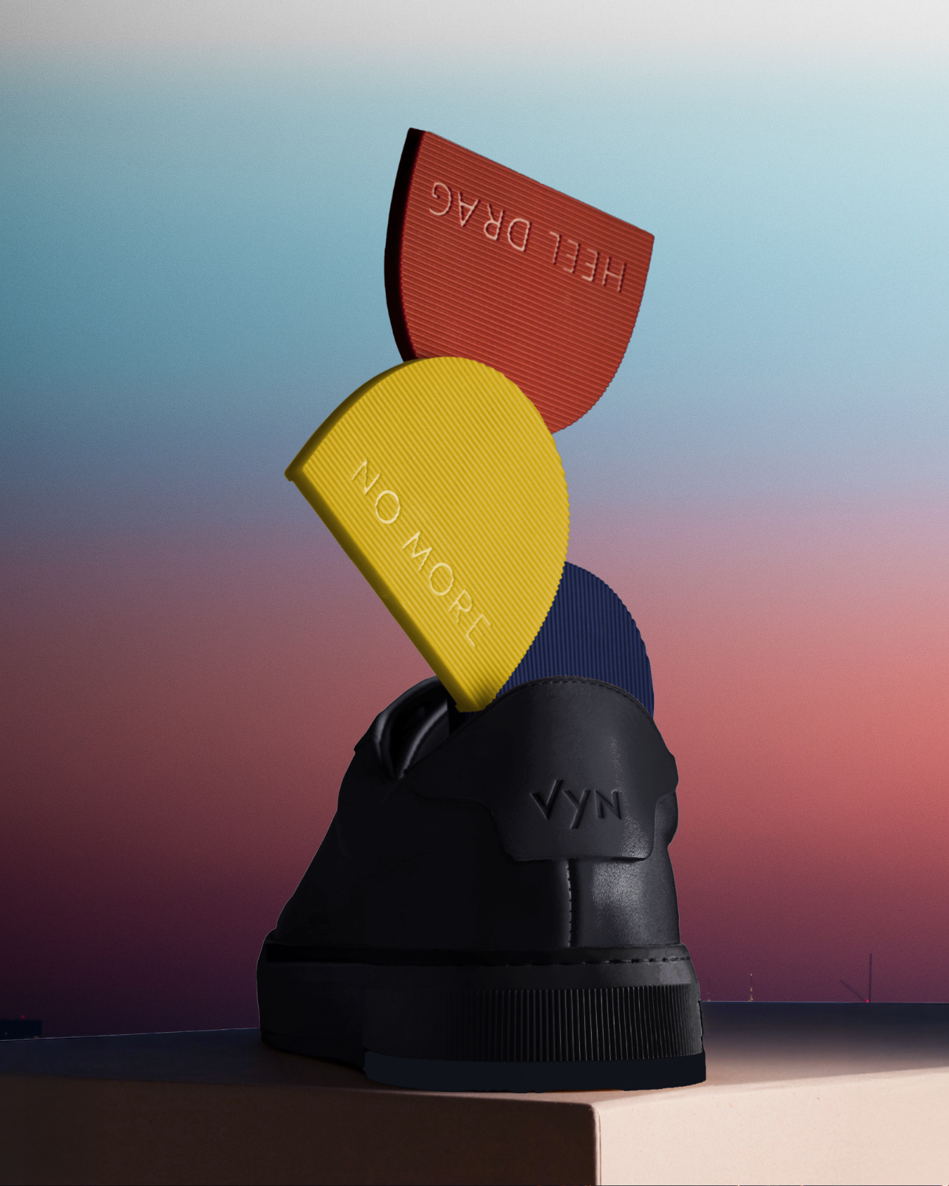 Men's Long-Luxe Black Sneaker