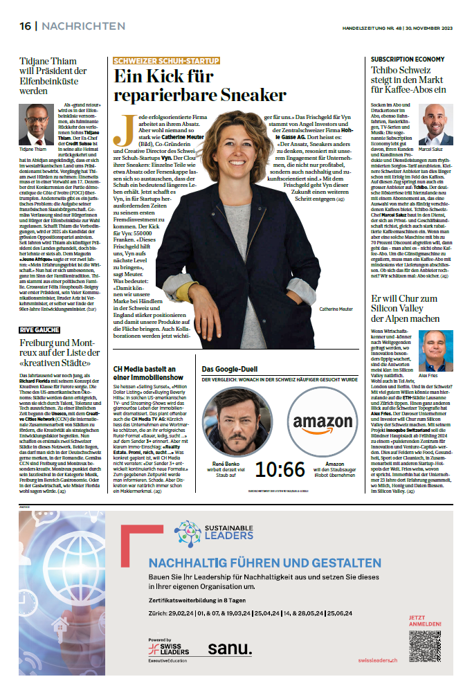 VYN in Handelszeitung