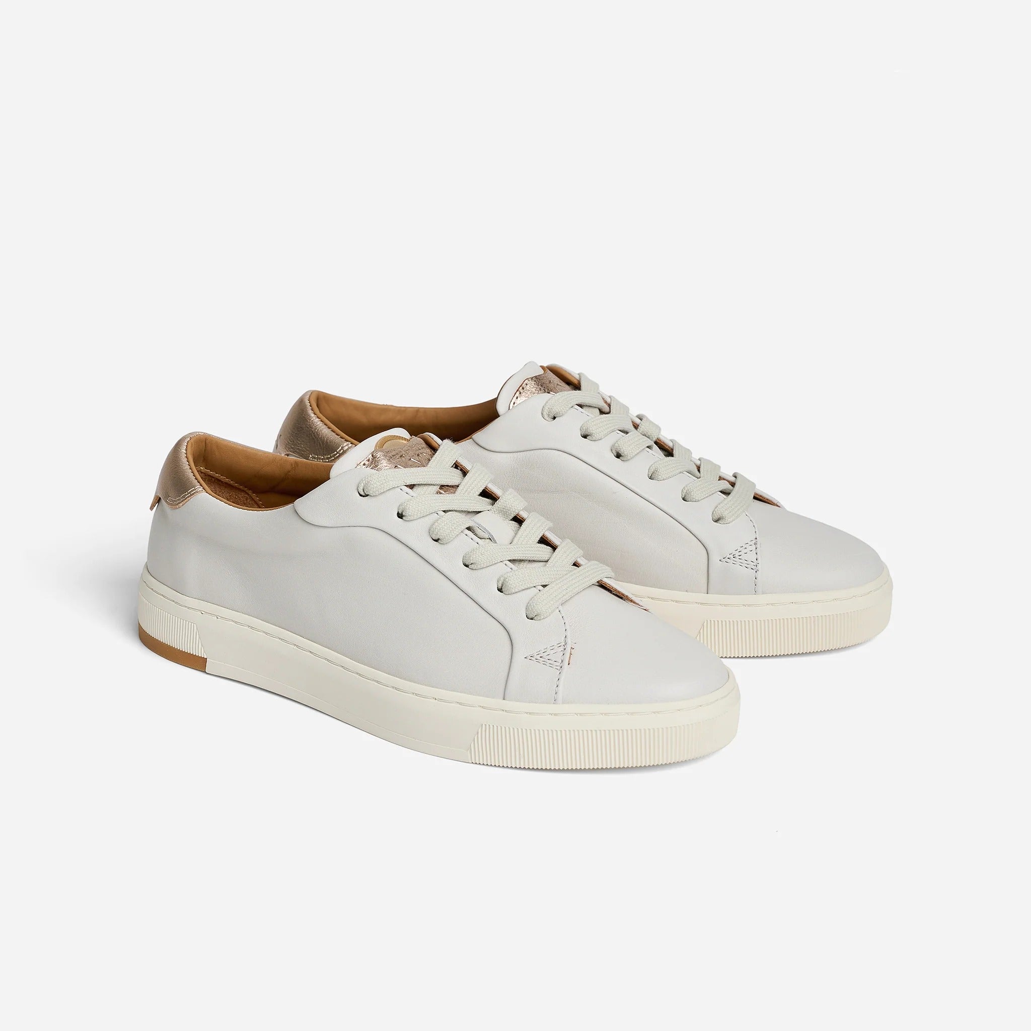 Women's AVA Off-White and Champagne Metallic Sneaker