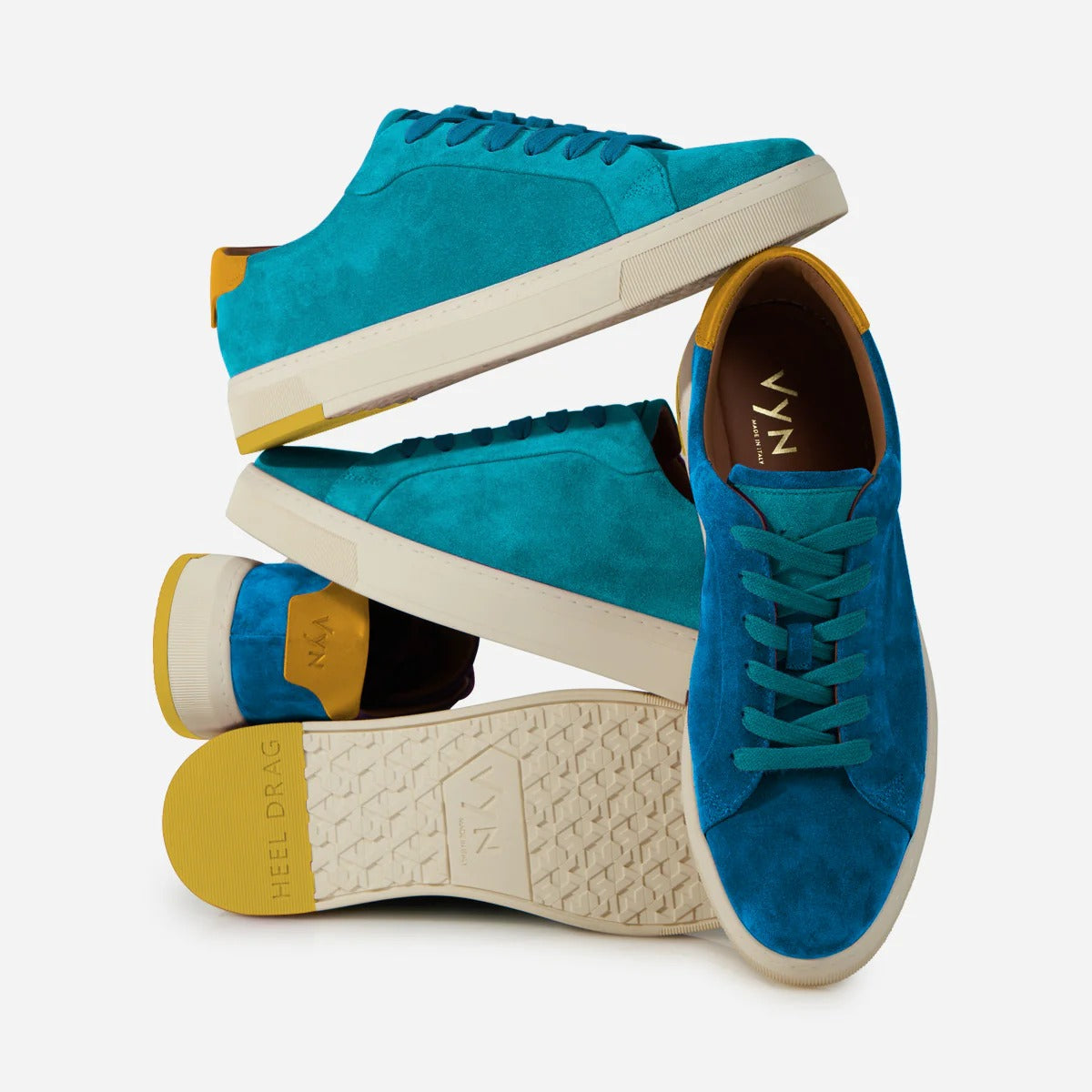 Men's ZEN Teal & Turquoise Suede Sneaker