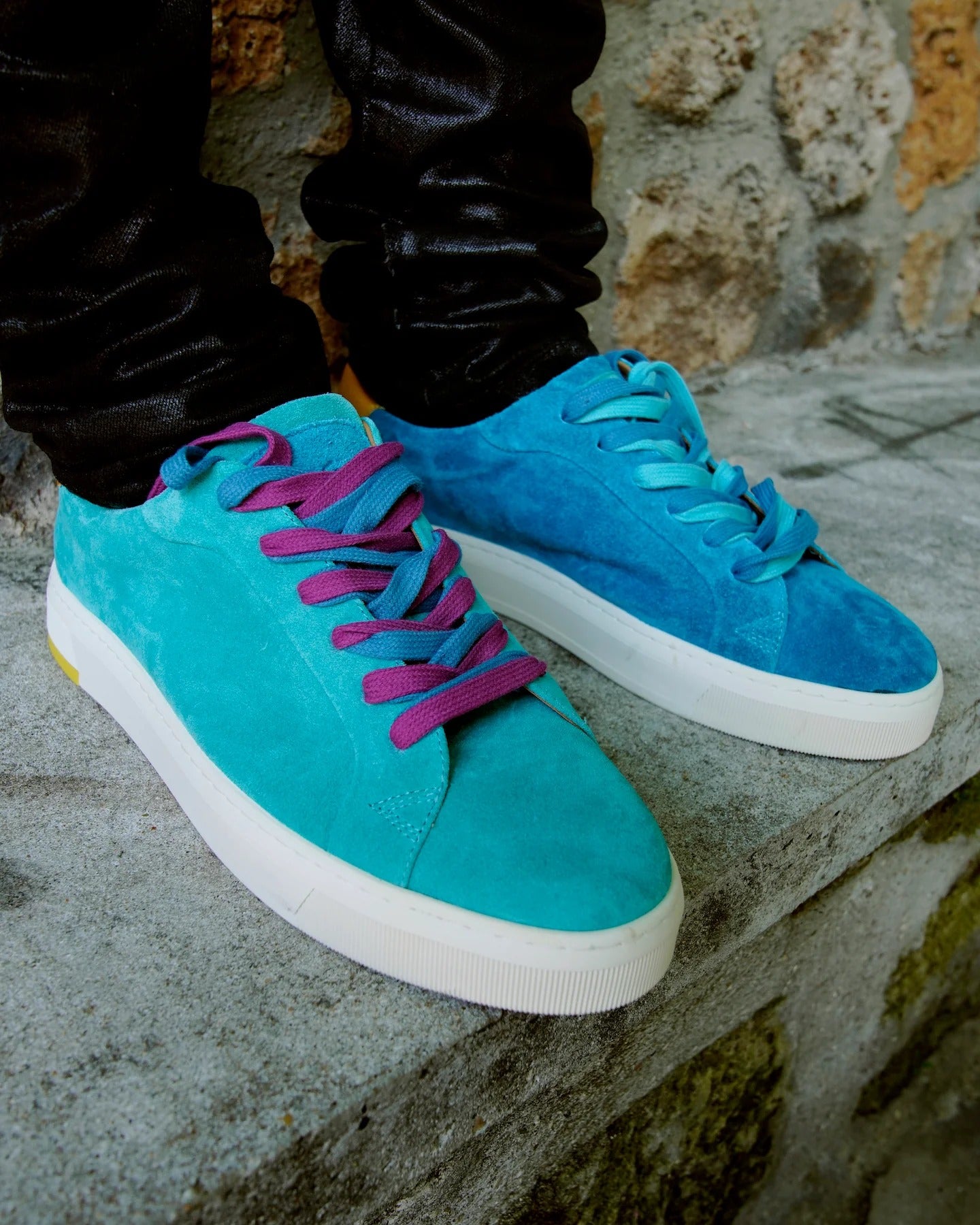 Men's ZEN Teal & Turquoise Suede Sneaker