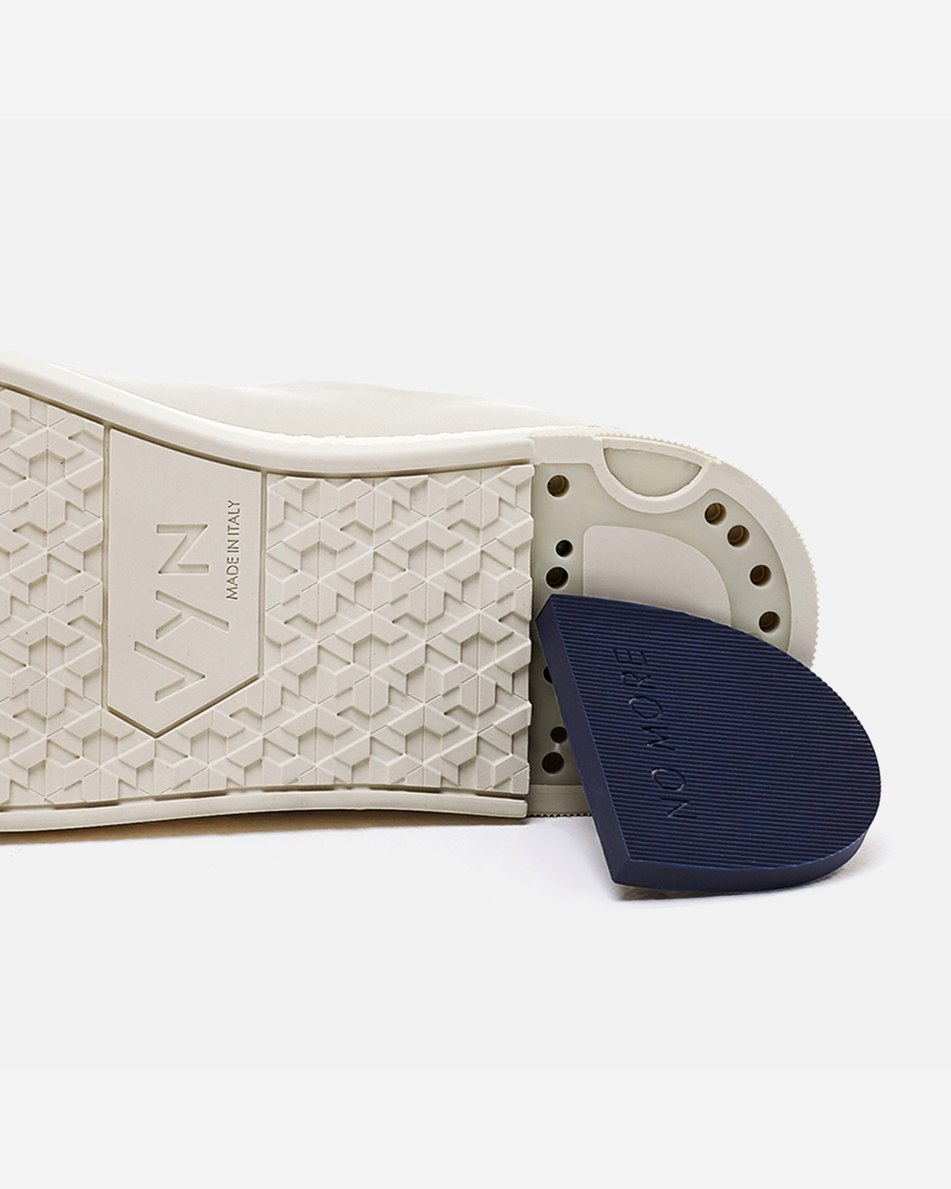 Women's Long-Luxe Off-White and Champagne Metallic Sneaker