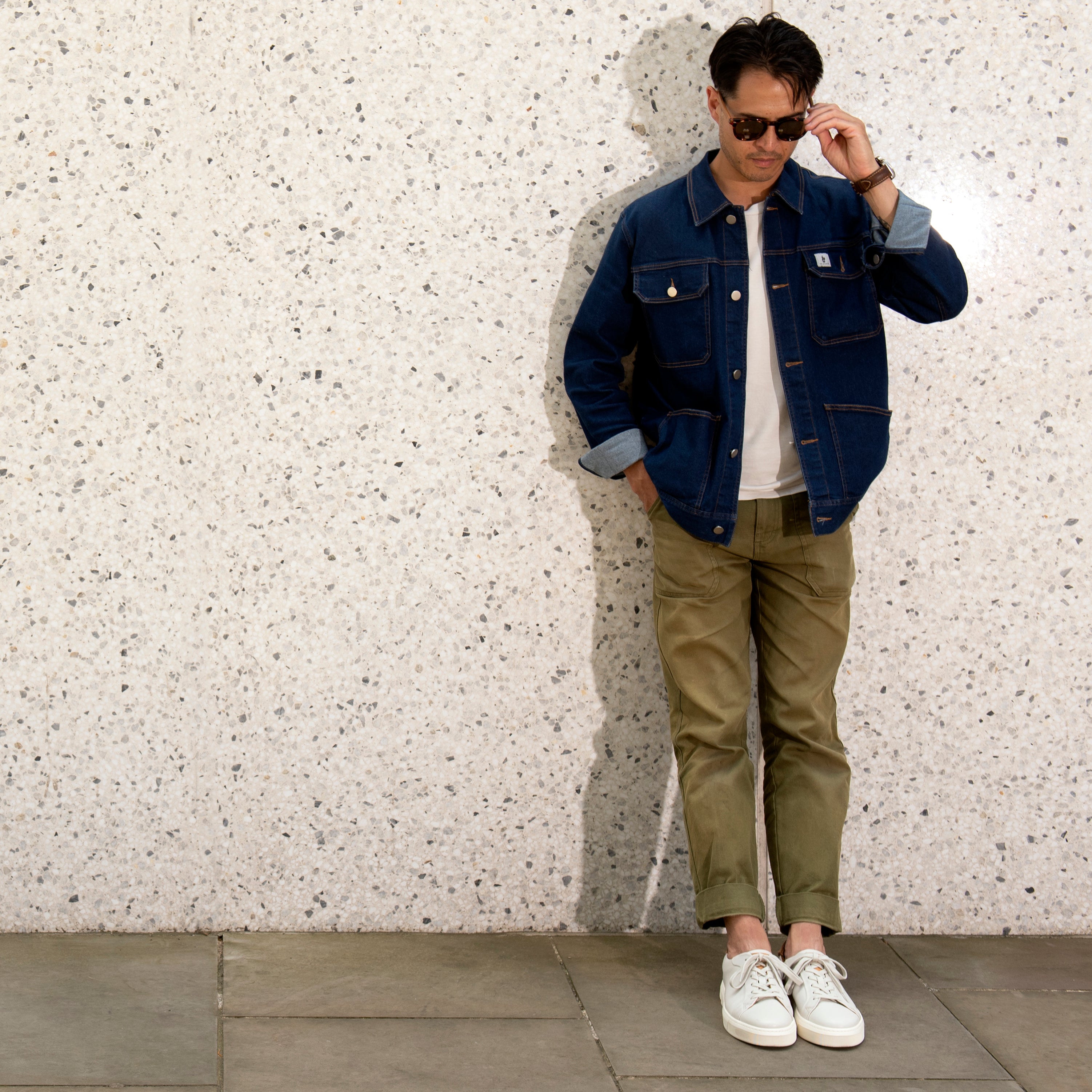 Men's Long-Luxe Off-White Sneaker