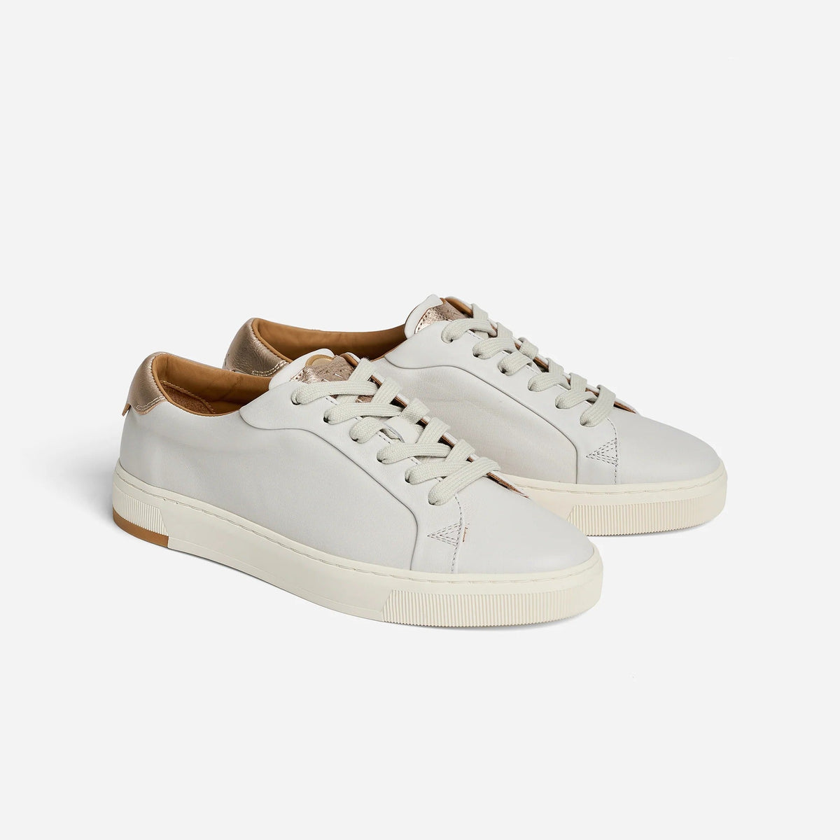 VYN AVA Off-White and Champagne Metallic sneaker