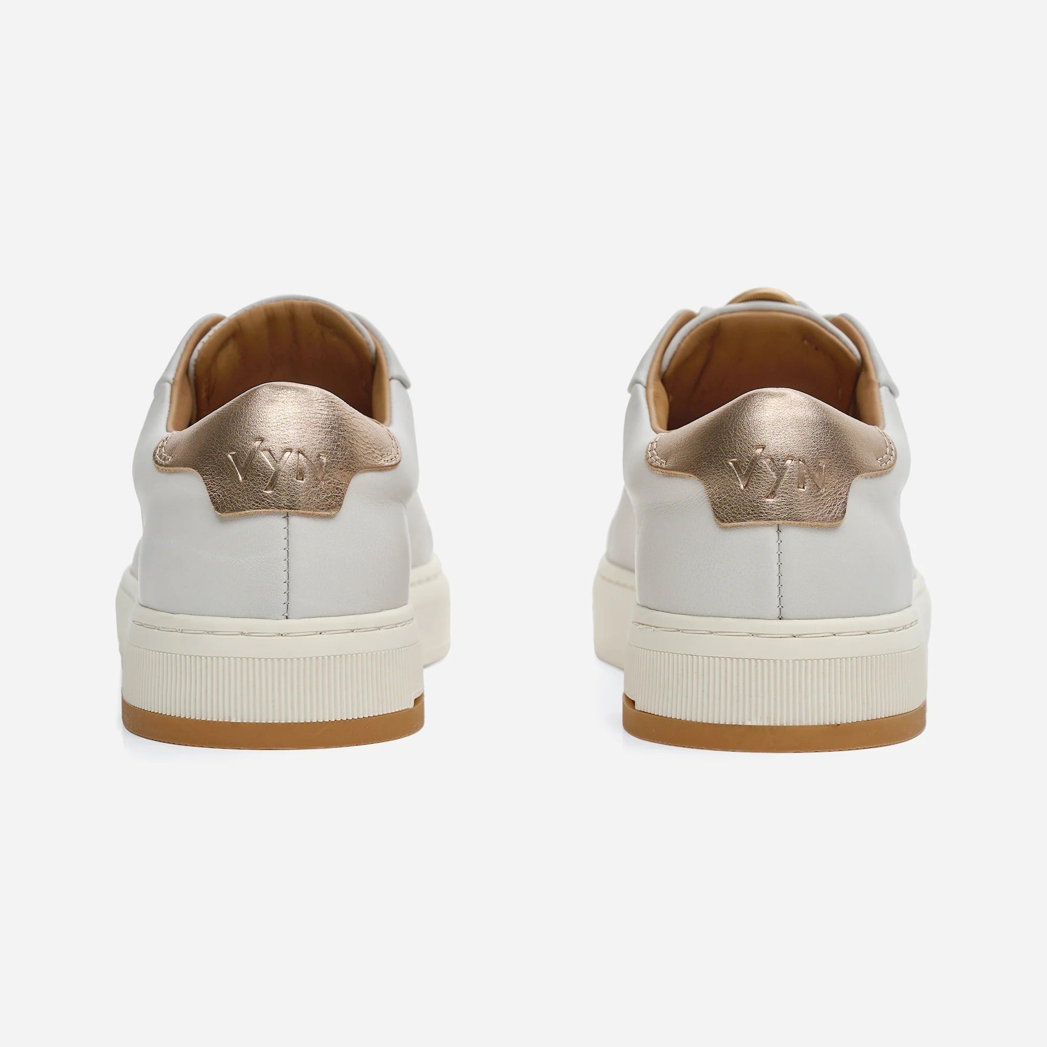 Women's AVA Off-White and Champagne Metallic Sneaker