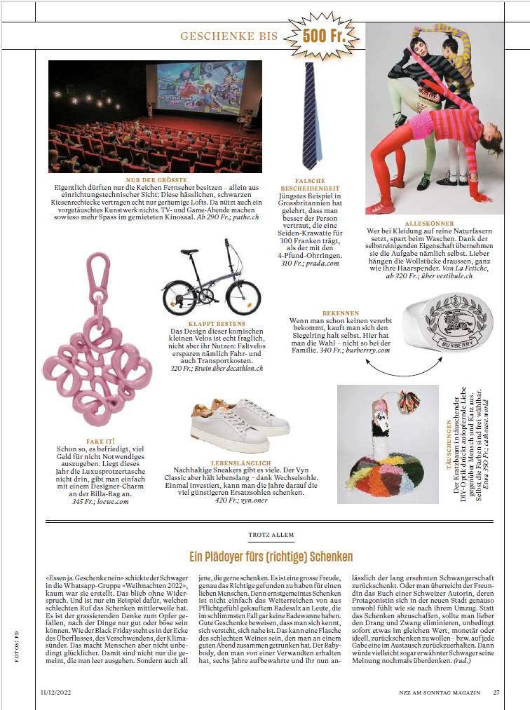VYN in nzz am sonntag magazin