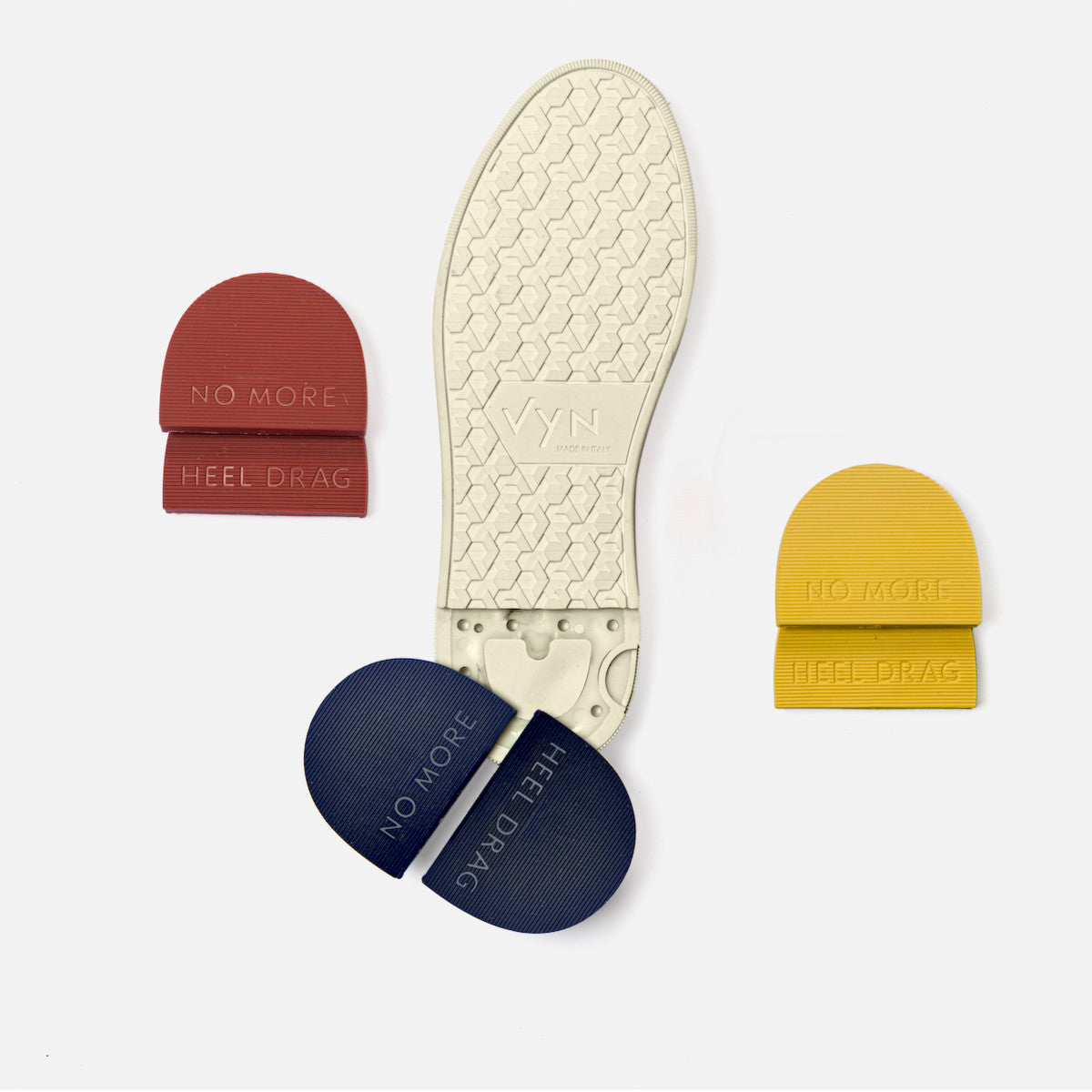 Sole with flame, navy and yellow heel sets